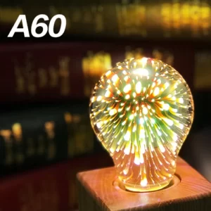 3D LED Light Bulb E27 220V ST64 G80 G95 G125 A60 Diamond Heart Decoration LED Lamp Holiday Lights Novelty Christmas Lamp