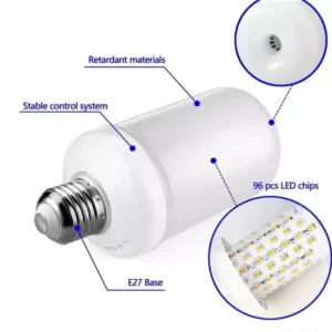 2021 New LED Dynamic Flame Effect Fire Light Bulb E27 E14 LED Corn Bulb Creative Flickering Emulation LED Lamp Light