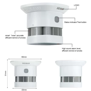 HEIMAN independent fire alarm smoke detector home high sensitivity safety protection system Wireless sensor mini Portable