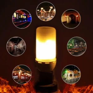 2021 New LED Dynamic Flame Effect Fire Light Bulb E27 E14 LED Corn Bulb Creative Flickering Emulation LED Lamp Light