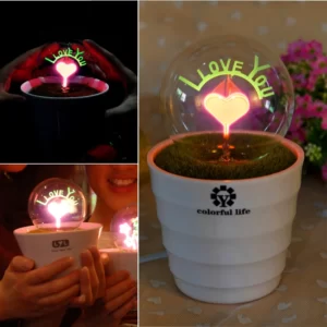 KARWEN vintage Edison Bulb E27 night light G80-Rose & Flower & I-Love-You Holiday  wedding christmas decor for Pendant Lamp