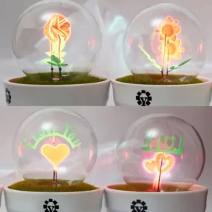 KARWEN vintage Edison Bulb E27 night light G80-Rose & Flower & I-Love-You Holiday  wedding christmas decor for Pendant Lamp