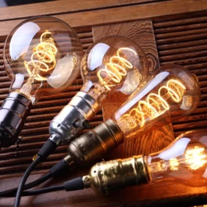 Retro Dimmable LED Edison Bulb E27 3W Gold Spiral Filament ST64 G125 Ampoule LED Lamp Incandescent Chandelier Decorative Lightin