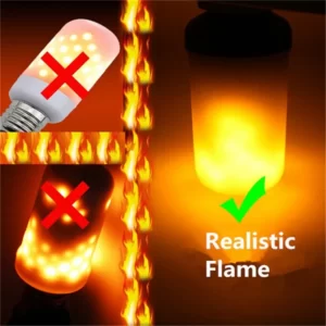 2021 New LED Dynamic Flame Effect Fire Light Bulb E27 E14 LED Corn Bulb Creative Flickering Emulation LED Lamp Light