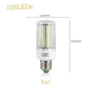 LED Corn Light Bulbs E27 Screw Base SMD 5730 7W 12W - 30W 45W Ultra Bright Home Chandelier Table Lamp 30 42 - 136 165LEDs 220V