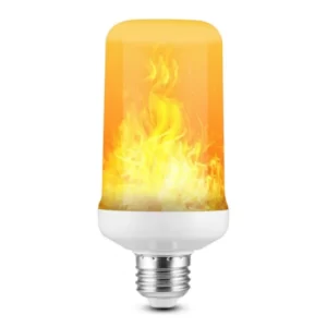 2021 New LED Dynamic Flame Effect Fire Light Bulb E27 E14 LED Corn Bulb Creative Flickering Emulation LED Lamp Light