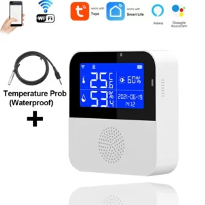 Tuya Wifi 3 IN 1Temperature Humidity Light Sensor Smart Home Indoor Outdoor Hygrometer Thermometer Detector for Plants Aquarium