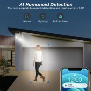 8MP 4K PTZ Wifi Camera Dual Lens with Dual Screen Ai Human Detect Auto Tracking Wireless Outdoor Surveillance Camera iCSee App (Kopya)