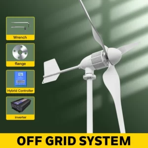 5000w 2000w Horizontal Wind Turbine Generator 24V 48V 96V Free Energy Magnetic Dynamo Strong Power 220v Inverter Output For Home