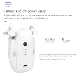 1pc/2pcs Tuya Smart Curtain Robot,T/U-Rail shaped Track,APP Control,Single/Double (Work With Tuya Gateway For Remote Control）