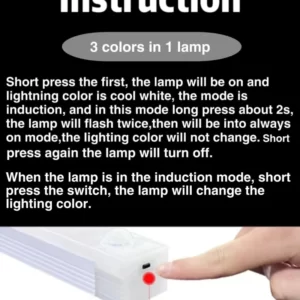 PIR Motion Sensor LED Under Cabinet Lamp Rechargeable Night Light Stairs Closet Room Aisle Tube Bar Detector Bulb