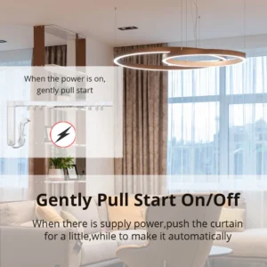 Zemismart WiFi Curtain Motor Tuya Smart Life Customized Electric Curtains Track with RF Remote Alexa Echo Yandex Alice Voice