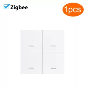 Tuya Smart ZigBee Switch 4 Gang Scenario 12 Scene Switch Push Button Controller Support deCONZ Zigbee2mqtt Home Assistant