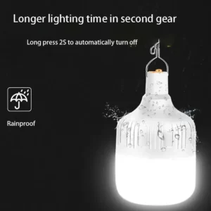 2024 New Outdoor 300W USB Rechargeable LED Lamp Bulbs High Brightness Emergency Light Hook Up Camping Fishing Portable Lantern