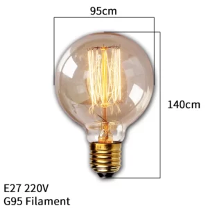 Dimmable Edison Light Bulb E27 40W 220V Retro Vintage Edison Bulb Incandescent Ampoule Bulbs Vintage Edison Lamp Retro Light